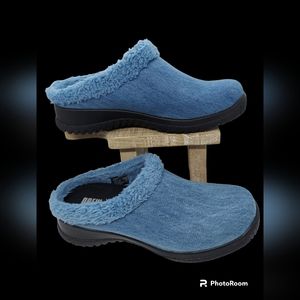 Drew Women's Comfy Orthopedic Slipper Blue Size 8W